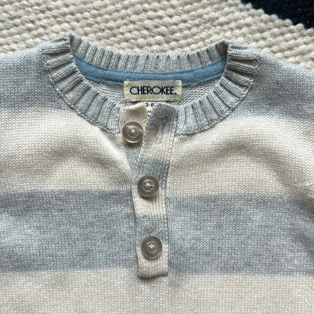 NEW Stripe Sweater Henley Onesie NWT